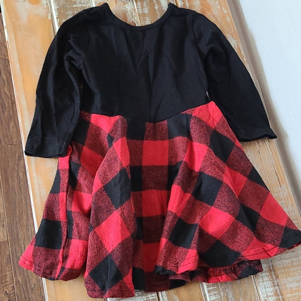 3/$12 Buffalo plaid skater dress